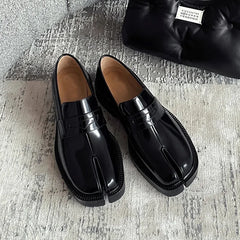PU Leather solid color lace-up British style shoe