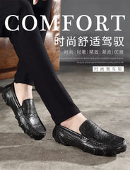 Moccasins Italian Black Genuine Leather Loafers Shoes