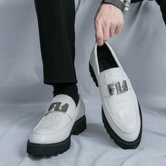 British Street Style Leather Loafers