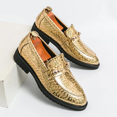 Glossy Leather  High-end Banquet  Loafers Shoes