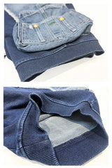 Patchwork Denim Shorts Multi Pockets Cargo