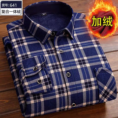 Fleece Shirt Long Sleeve Plaid Shirt