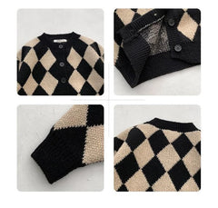 Woolen Sweater Cotton Knitting Cardigan Warm Thicken Velvet
