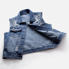 Denim Vests Sleeveless Jean Jackets