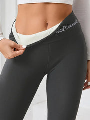 Flat bottomed lining warm pants,