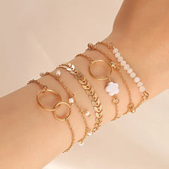 Snake Green Gemstone Metal Bracelet