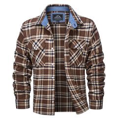 Plaid Flannel Shirts Long Sleeves Casual Cotton Shirt