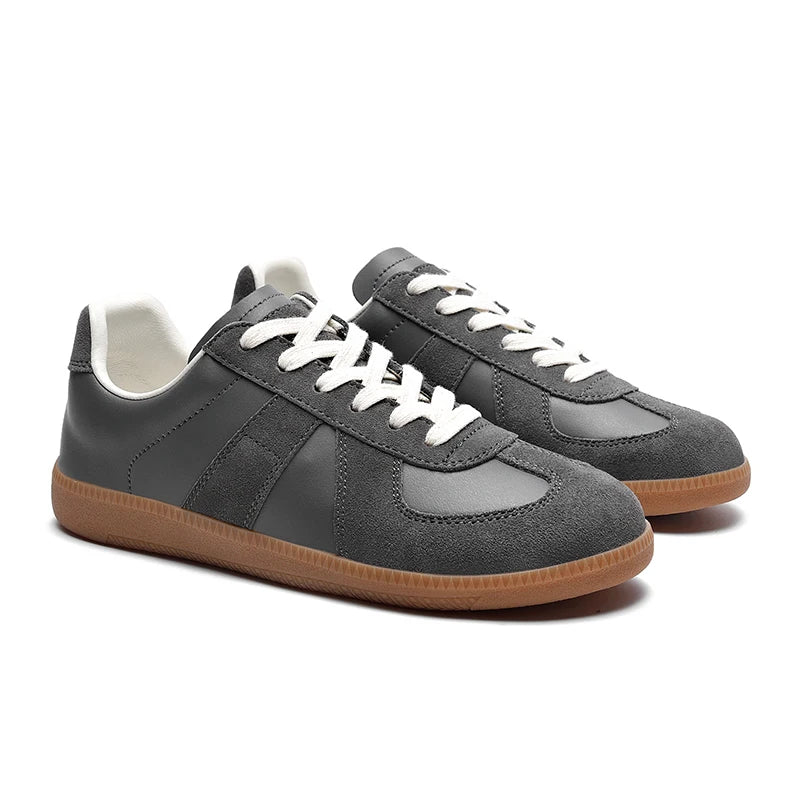 Sneakers unisexe en cuir véritable: chaussures décontractées pour hommes et femmes
