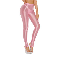 Glossy Tummy Control Sport Jogging Pants