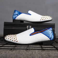 Rivet Modern Style Casual Slip On Formal Loafers Men Moccasins Shoes