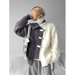 Sweater Men's Autumn Winter New Loose-Fit Warm Knitted Cardigan Jacket