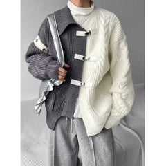 Sweater Men's Autumn Winter New Loose-Fit Warm Knitted Cardigan Jacket