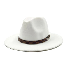 Vegan felt fedora hat wide brim hat
