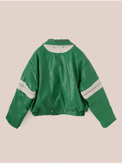 Patchwork Pu Leather Jacket Men with Many Zippers