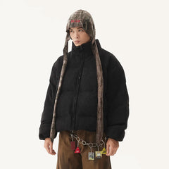 American Vintage Stand Collar Cotton-padded Coat