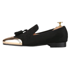 Mocassin en cuir noir