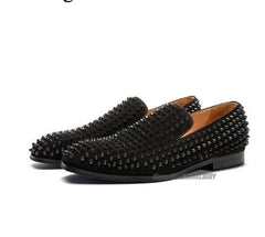 High Quality Blue Black Spike Shoes For Men Slip-on Sapatilhas Low Heeled Men Loafers