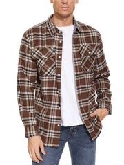 Plaid Flannel Shirts Long Sleeves Casual Cotton Shirt