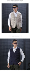 Fishing Cotton Sleeveless Vest With Many 16 Pockets