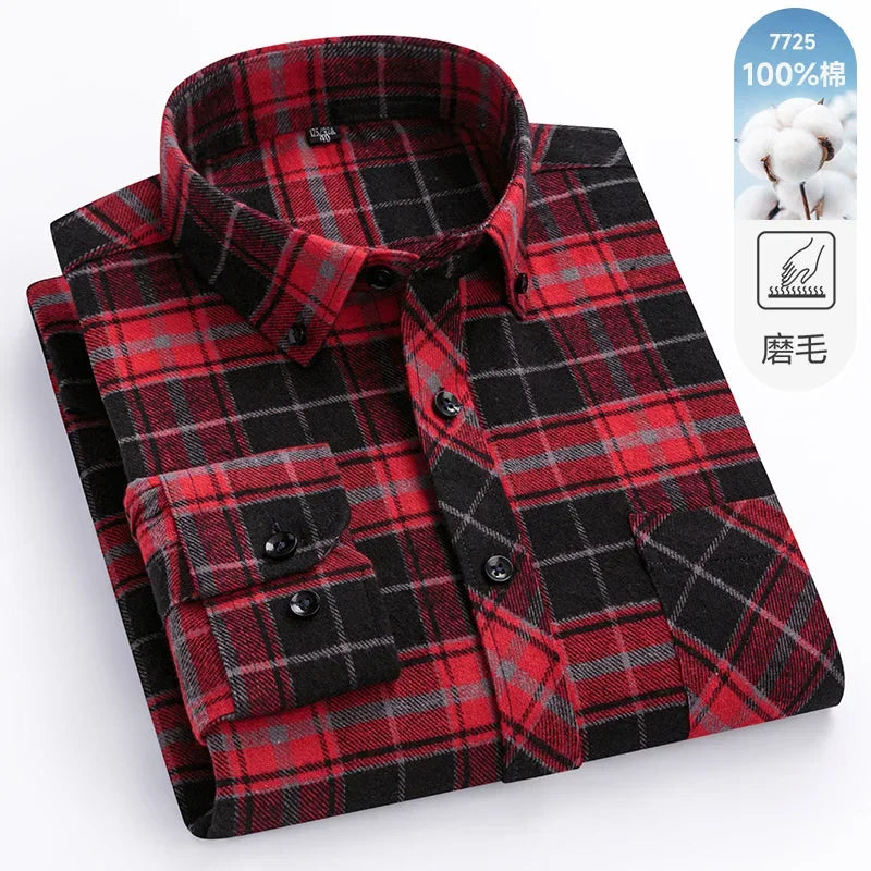 Flannel Plaid Long Sleeve Shirts