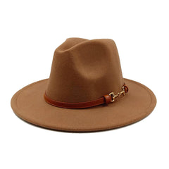 Vegan felt fedora hat wide brim hat