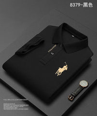 Embroidered Pure Popsicle Cotton Short Sleeved Polo Shirt