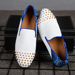 Rivet Modern Style Casual Slip On Formal Loafers Men Moccasins Shoes