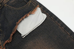 Baggy Pants Mens Y2k Jeans Cotton Casual Denim Trousers