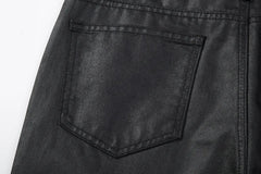 Cotton Tide Niche Wax Denim Pants