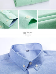 Oxford textile long sleeve slim fit shirt