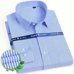 Classic Long Sleeve Solid/striped Shirts Shirt