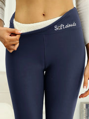 Flat bottomed lining warm pants,