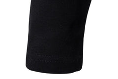 Cotton Neck Slim Fit Knitted Shirt with Leather Knitted Sweater