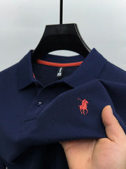 Embroidered Men's Pure Cotton Hot Polo Shirt