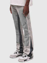 Washed Jeans Men Vintage Ankle Length Trousers Denims