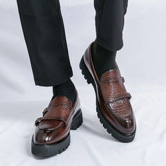 Leather Loafers Low Cut Daily Men's Driving Shoes Non Slip