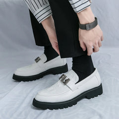 British Street Style Leather Loafers