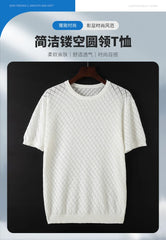 Men Knitwear 100% Cotton Sweater Pullover O-Neck
