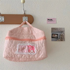 Sanrio Girls Hello Kitty Cinnamoroll Make-Up Bag Economic Simple Large-Capacity Lovely Bag Schoolgirl Portable Travel Toiletries