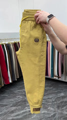 New Cotton Jeans Elastic Waist Harem Pants