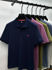 Embroidered Men's Pure Cotton Hot Polo Shirt