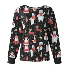 Long sleeve Cartoon print spa  Slim Fit top