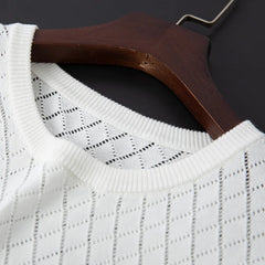 Men Knitwear 100% Cotton Sweater Pullover O-Neck