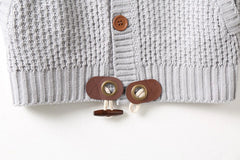 High-neck Sweater Knitted Thick Wool Button Top Retro Slim Fit