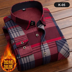 Fleece Shirt Long Sleeve Plaid Shirt