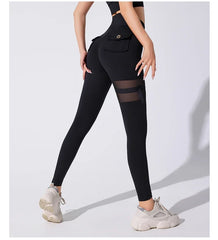 Butt Lift Mesh Pocket Cargo Running Leggings