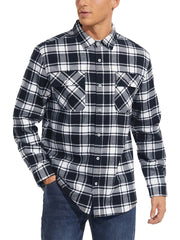 Plaid Flannel Shirts Long Sleeves Casual Cotton Shirt