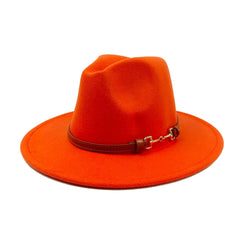 Vegan felt fedora hat wide brim hat