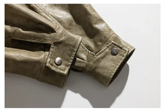 American Retro PU Leather Jacket