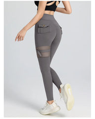 Butt Lift Mesh Pocket Cargo Running Leggings